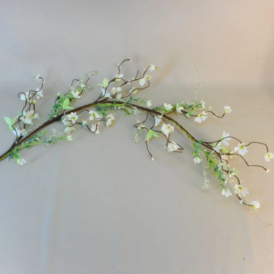 English Garden Flowers Garland Cream 90cm - MED012 BB3