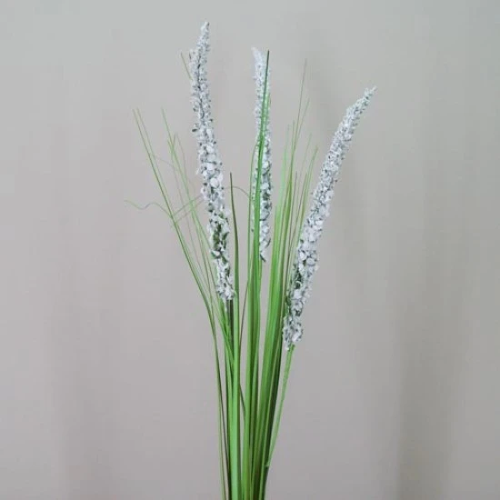 Flowering Artificial Grass White Green 74cm - F047 F2