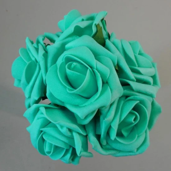 Colourfast Cottage Foam Roses Bundle Jade 6 Pack 24cm - R205 N2