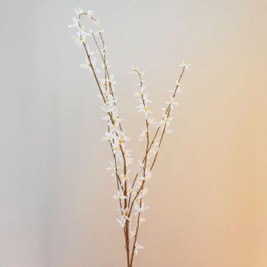 Artificial Forsythia Branch White 118cm - F011 D1