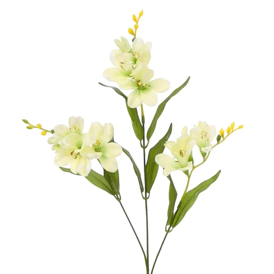 Artificial Freesias Stem Lemon Flowers 73cm - F073 A1