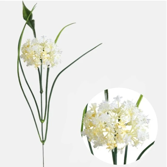 Artificial Garlic Flowers Cream 31cm - G090 O4
