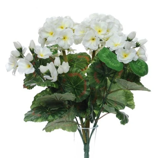 Artificial Geranium Plant Cream 36cm - G109A F3