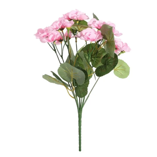 Artificial Geranium Plant Pink 33cm - G192 H1