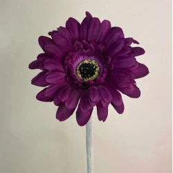 Artificial Gerbera Aubergine 53cm - G094