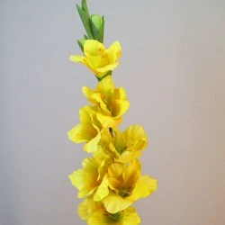 Artificial Gladiola Sunshine Yellow 96cm - G144 F4