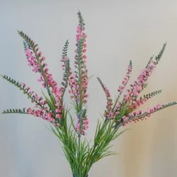 Artificial Heather Plants Pink 54cm - H123 