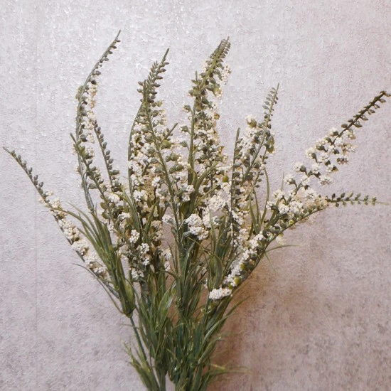 Artificial Heather Plants White 54cm - H018 HH4