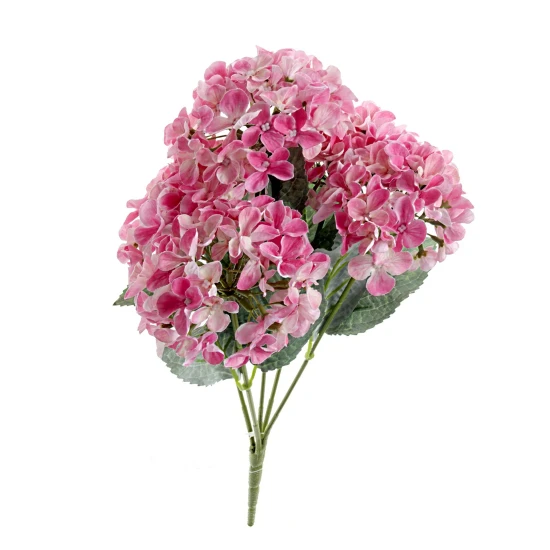 Artificial Hydrangeas Bush Pink with UV Protection 43cm - H178 KK2