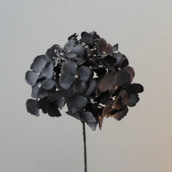Artificial Hydrangeas Charcoal Grey 61cm - H058 H3