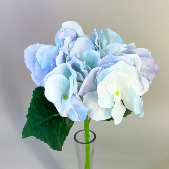 Artificial Hydrangeas Blue Short Stem 35cm - H205 FF3