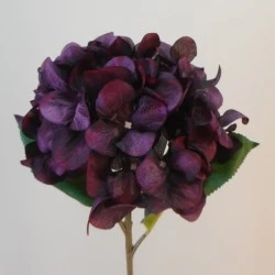 Artificial Hydrangeas Burgundy 55cm - H131 H4