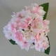Fleur Artificial Hydrangeas Bush Soft Pink and Cream 34cm - H068 GG1