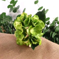 Artificial Hydrangeas Green Short Stem 35cm - H207 FF3