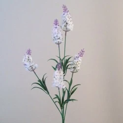 Artificial Silk Lavender Stem White 72cm - L006 H4
