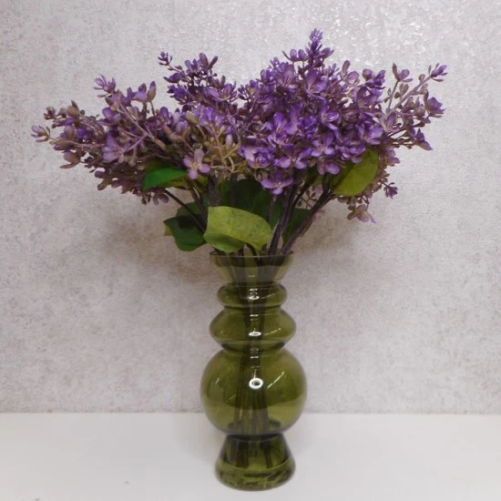Short Stem Artificial Lilac Blossom Purple 37cm - L030 KK3