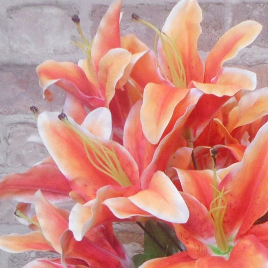 Artificial Flowers Bouquet | Orange Lilies 40cm - L106 II4