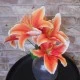 Artificial Flowers Bouquet | Orange Lilies 40cm - L106 II4