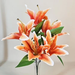 Artificial Flowers Bouquet | Orange Lilies 40cm - L106 II4