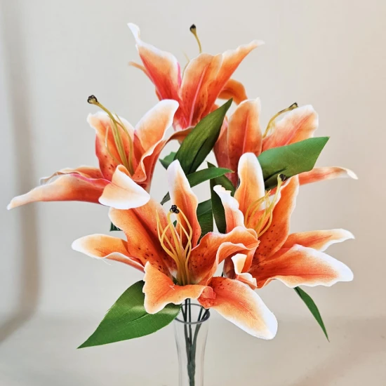 Artificial Flowers Bouquet | Orange Lilies 40cm - L106 II4