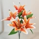 Artificial Flowers Bouquet | Orange Lilies 40cm - L106 II4