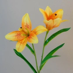 Artificial Tiger Lilies Yellow 46cm - L029 I2