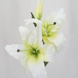 Artificial Lilies Casablanca Cream 80cm - L007 I1