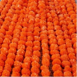 Artificial Marigold Garland Orange 75cm - MAR002