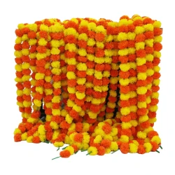 Artificial Marigold Garland Yellow and Orange 75cm - MAR003