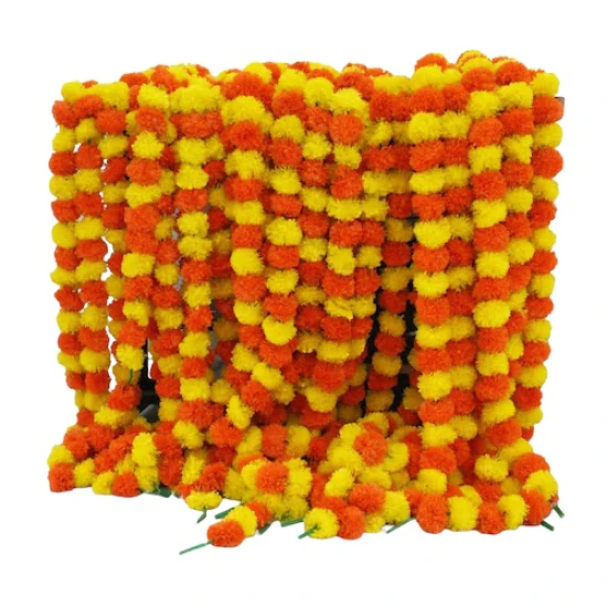 Artificial Marigold Garland Yellow and Orange 75cm - MAR003