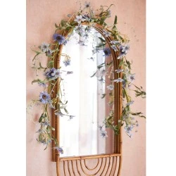 English Garden Flowers Garland Blue 90cm - MED011 BB2