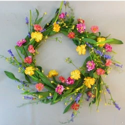 English Meadow Spring Flowers Wreath - MED051 EE4