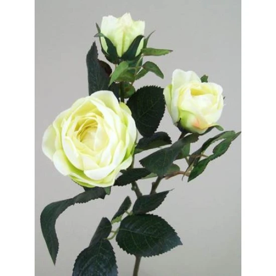 Artificial Old Roses Spray Green Short Stem 41cm - R155 O4