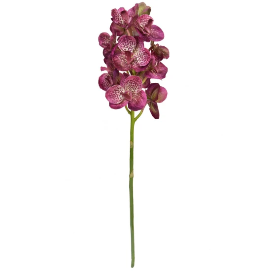 Real Touch Artificial Vanda Orchid Flowers Magenta Plum 53cm - O008 KK1