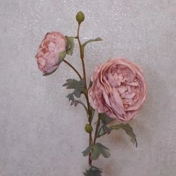 Artificial Peony Flowers Dusky Pink 72cm - P137 KK4