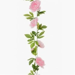 Artificial Peony Flowers Garland Pale Pink 180cm - P197  P1