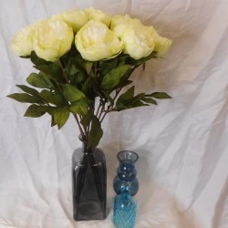 Peony Flowers Lemon 63cm - P117 L2