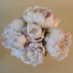 Artificial Peony Posy Earl Grey 28cm - P260 H3