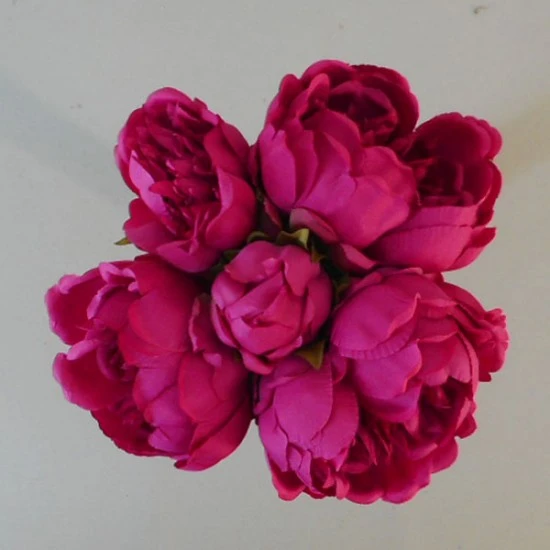 Artificial Peony Posy Hot Pink 28cm - P111 
