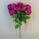 Bunch of Artificial Peony Roses Hot Pink (10 Flowers) 50cm - P014 KK3
