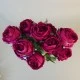 Bunch of Artificial Peony Roses Hot Pink (10 Flowers) 50cm - P014 KK3