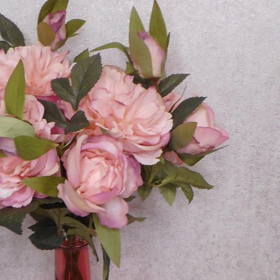 Artificial Peony Spray Downton Pink 52cm - P224 L1