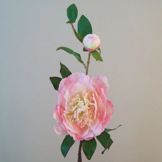 Artificial Tree Peony Flowers Pale Pink 59cm - P181 J4