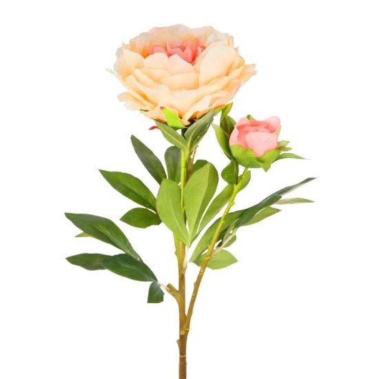 Artificial Tree Peony Peach Coral 92cm - P081 I4
