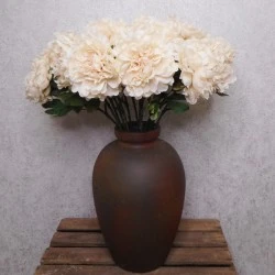 Artificial Peony Flowers Downton Cream 64cm - P227 K2