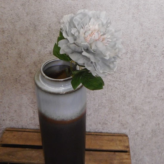 Artificial Peony Flowers Downton Light Blue 64cm - P221 O4