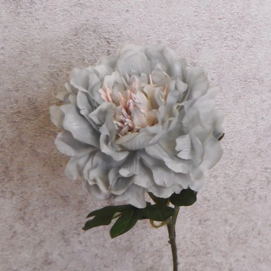 Artificial Peony Flowers Downton Light Blue 64cm - P221 O4