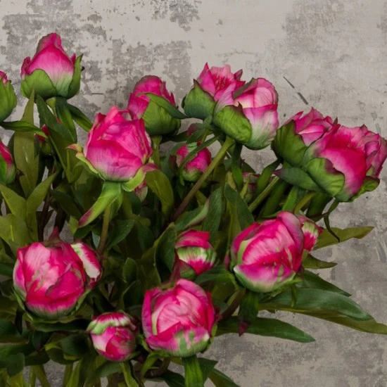 Real Touch Peony Buds Magenta 48cm - P020 