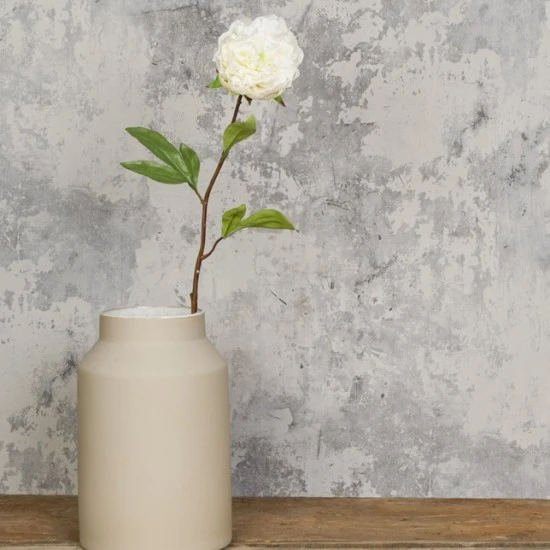 Real Touch Peony Cream 70cm - P015 