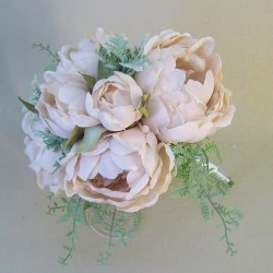 Romance Peony Flowers Bouquet Nude 30cm - P187 P1